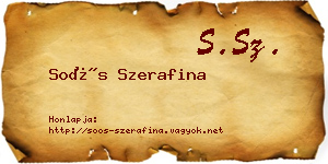Soós Szerafina névjegykártya